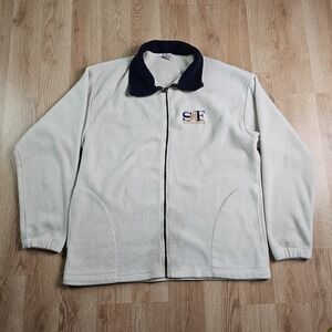 Vintage Andy's Fleece Jacket Mens XL Cream San Francisco Full Zip  Made in USA